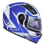 کلاه کاسکت فک متحرک RXR مدل ۶۹۱ رنگ سفید آبی