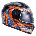 کلاه کاسکت فک متحرک RXR مدل ۶۹۱ طرح هالوین سبز