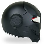 کلاه کاسکت ماسکی مدل ایرون من رنگ مشکی مات