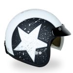 کلاه کاسکت وسپایی راپیدو مدل ۸۵۹-STAR رنگ سفید مشکی