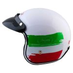 کلاه کاسکت وسپایی ردلاین مدل ۲۱۸ طرح پرچم ایتالیا رنگ سفید