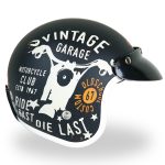 کلاه کاسکت وسپایی ردلاین مدل ۹۳۶ طرح Vintage رنگ مشکی سفید