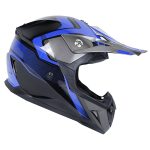 کلاه کاسکت کراسی ردلاین کد ۷۵۰ رنگ مشکی آبی براق