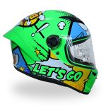 کلاه کاسکت فک ثابت راپیدو ۹۸۲مدل let’s go رنگ سبز