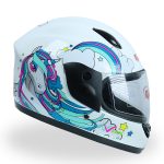 کلاه کاسکت کودک ردلاین مدل unicorn رنگ سفید