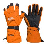 دستکش موتورسواری نورث فیس مدل Gore-Tex رنگ نارنجی