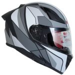 کلاه کاسکت فک متحرک ردلاین کد 960 مدل matt black grey warframe