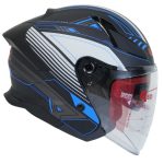 کلاه کاسکت بدون فک ردلاین مدل 965 رنگ مشکی آبی