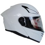 کلاه کاسکت فک متحرک بلوتوث دار ردلاین کد 960 رنگ سفید