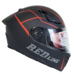 کلاه کاسکت فک متحرک ردلاین کد 960 رنگ قرمز مشکی