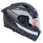 کلاه کاسکت فک متحرک بلوتوث دار ردلاین کد 960 مدل matt black grey overture