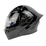 کلاه کاسکت فک متحرک کایک مدل 772 طرح black shine