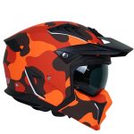 کلاه کاسکت فک جدا برند راپیدو 890 مدل اسکورپین طرح چریکی قرمز بلوتوث دار