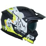 کلاه کاسکت فک جدا برند راپیدو 890 مدل اسکورپین طرح M09 همراه با بلوتوث